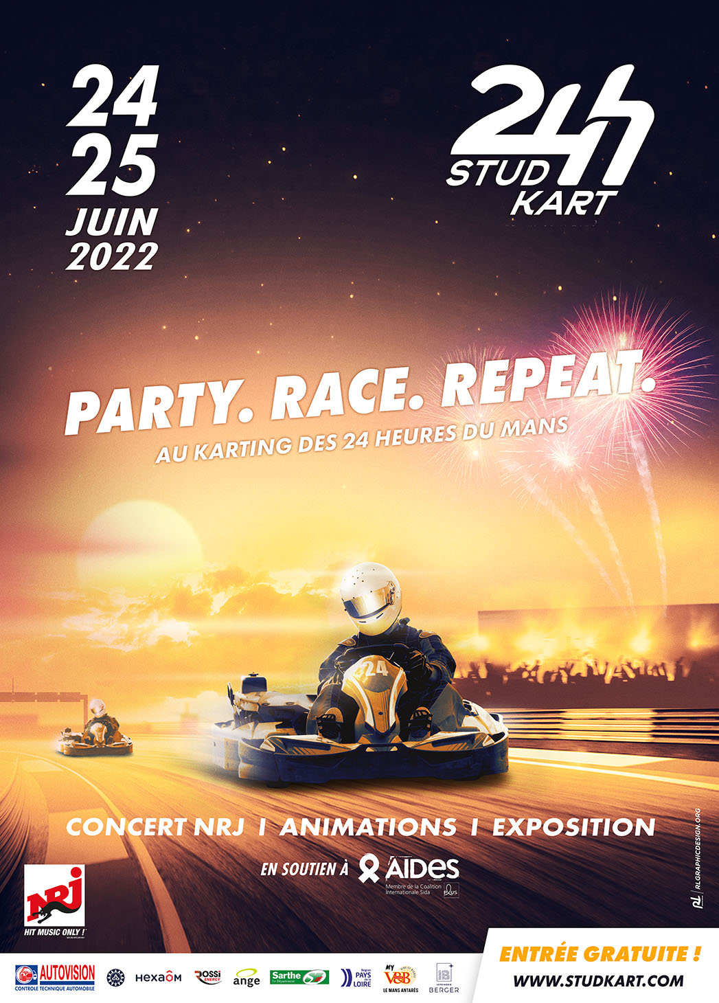 Affiche officielle des 24h Stud'kart